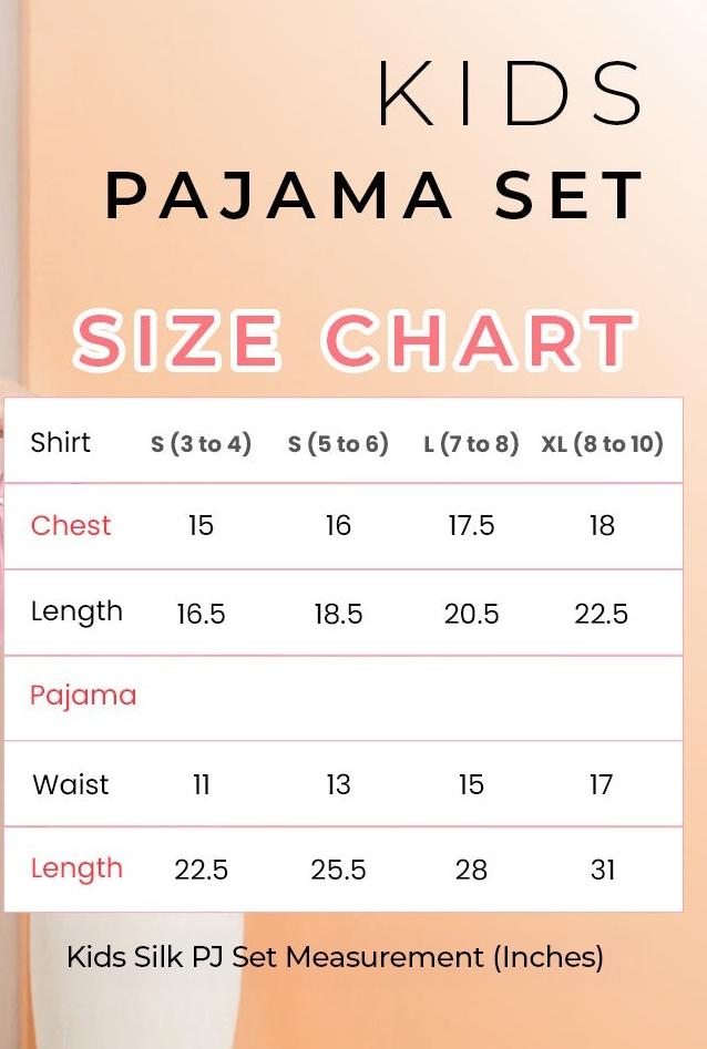 Black Luxury Silk Satin Sleepwear Set for Kids