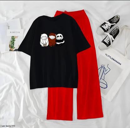 3 Panda Casual Night Wear