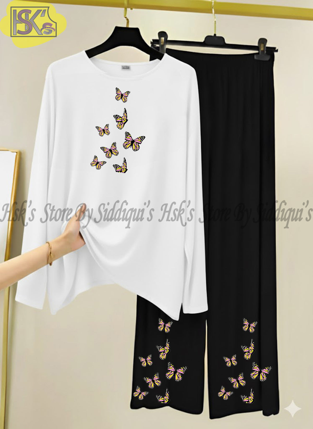 Little Butterfly Printed Full Sleeves Long Wear Dress