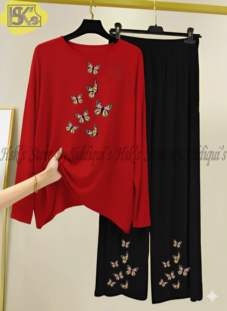 Little Butterfly Printed Full Sleeves Long Wear Dress