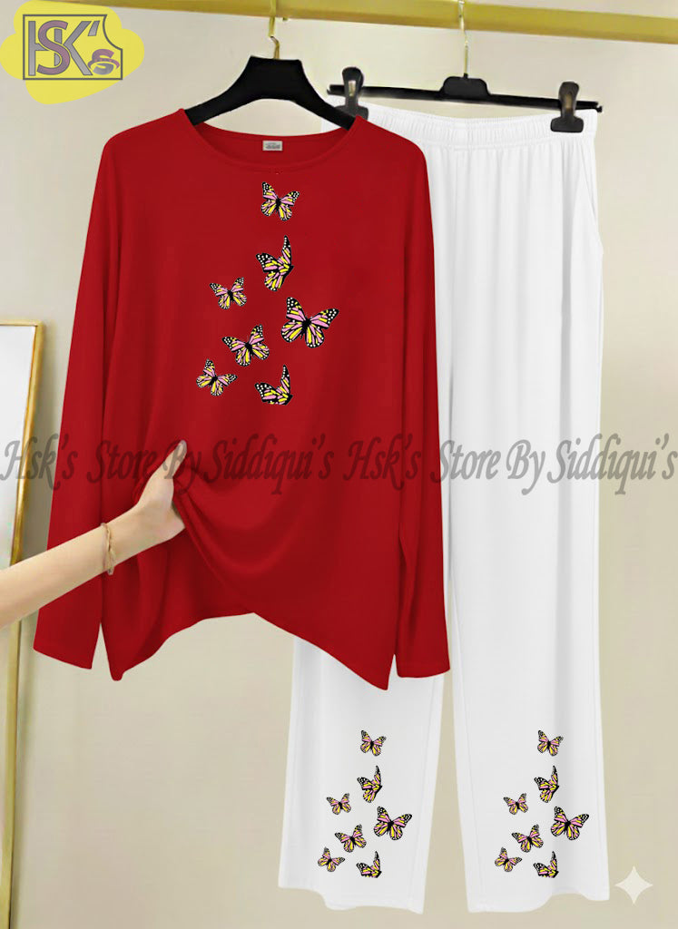 Little Butterfly Printed Full Sleeves Long Wear Dress