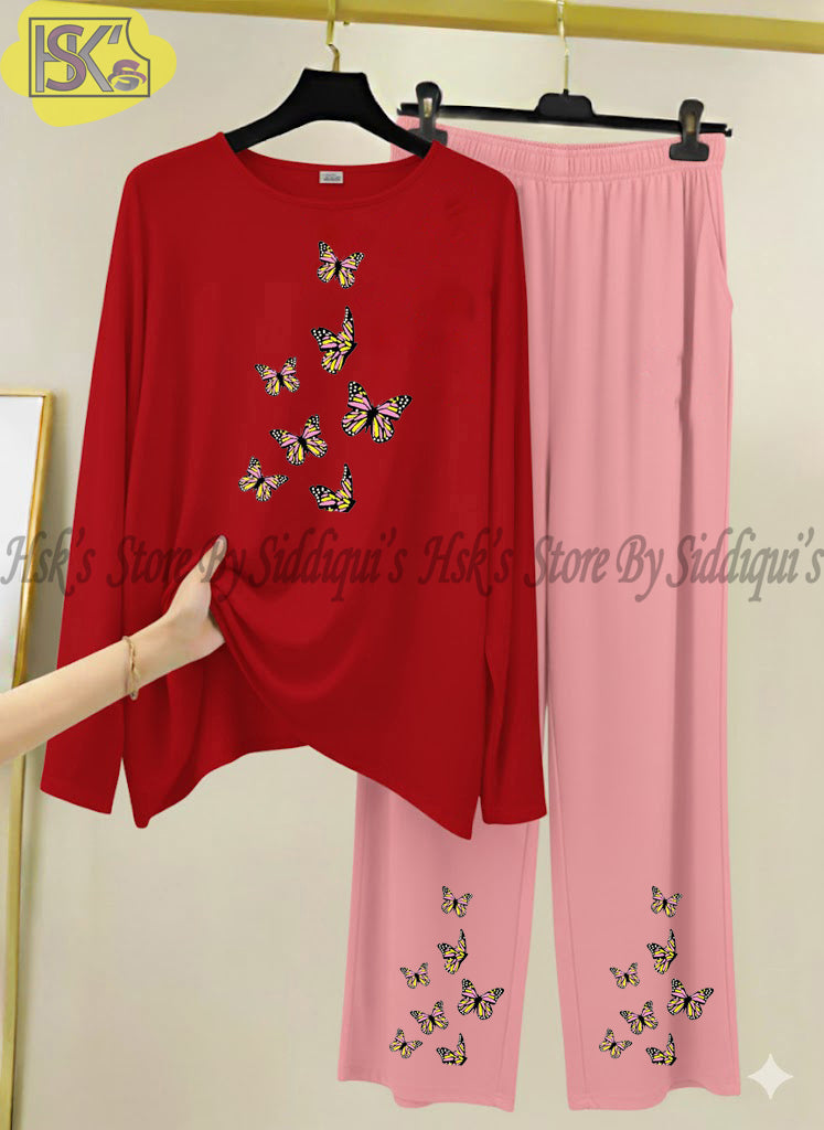 Little Butterfly Printed Full Sleeves Long Wear Dress