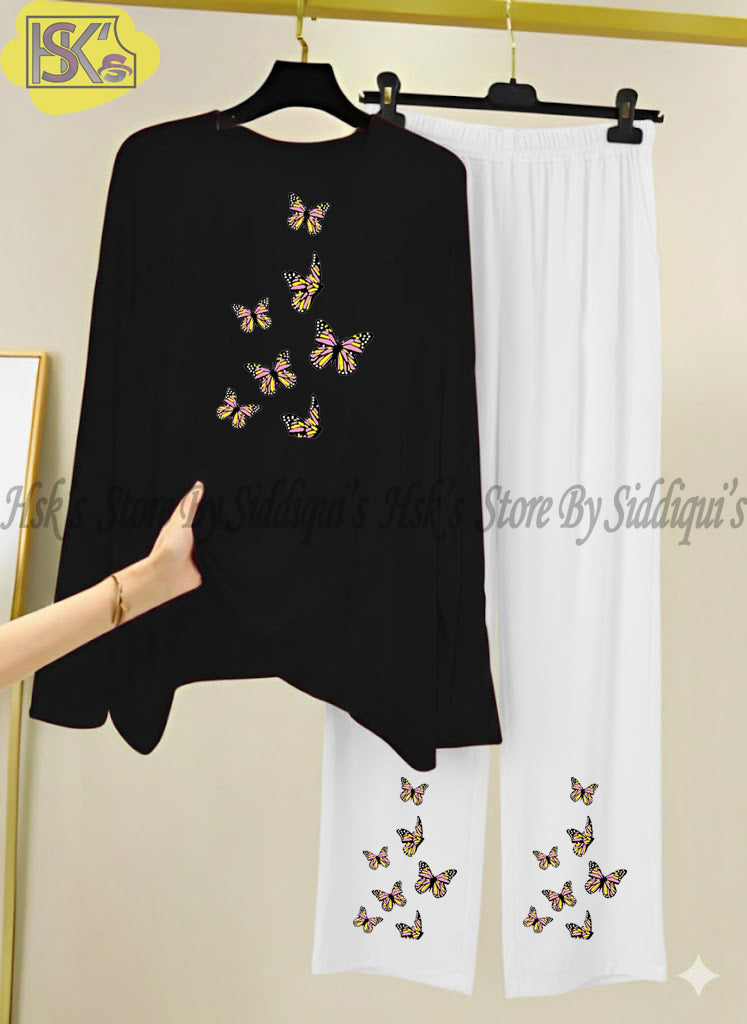 Little Butterfly Printed Full Sleeves Long Wear Dress