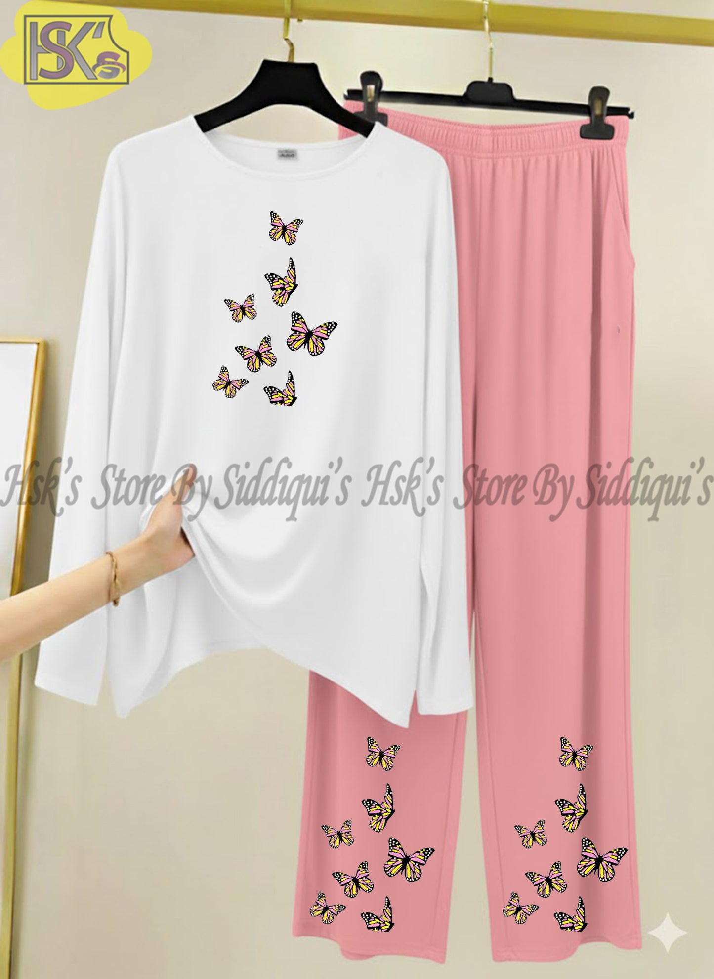 Little Butterfly Printed Full Sleeves Long Wear Dress