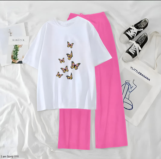 7 Little Butterfly Printed Night Wear Casual Dress