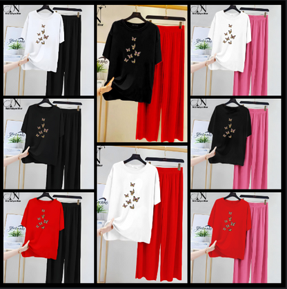 7 Little Butterfly Printed Night Wear Casual Dress