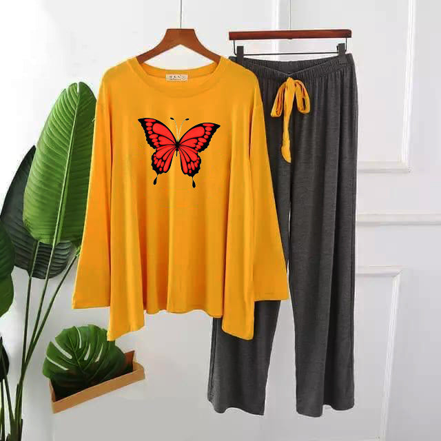Premium 🦋  Print Full Sleeves Pajama Set for Women