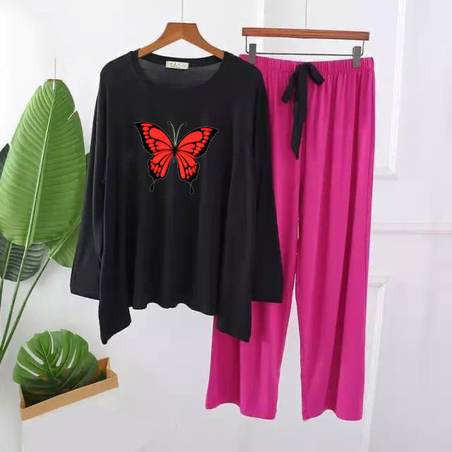 Premium 🦋  Print Full Sleeves Pajama Set for Women