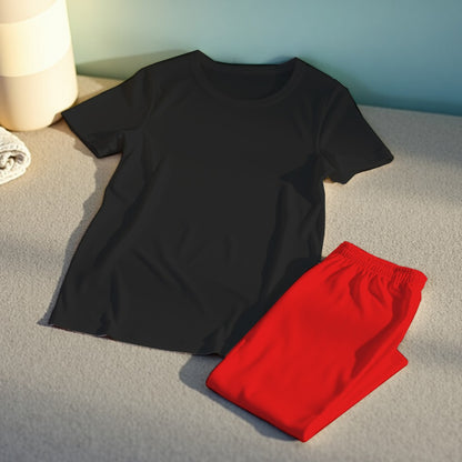 Plain Basic T-shirt With Multi Color Combination Pajamas