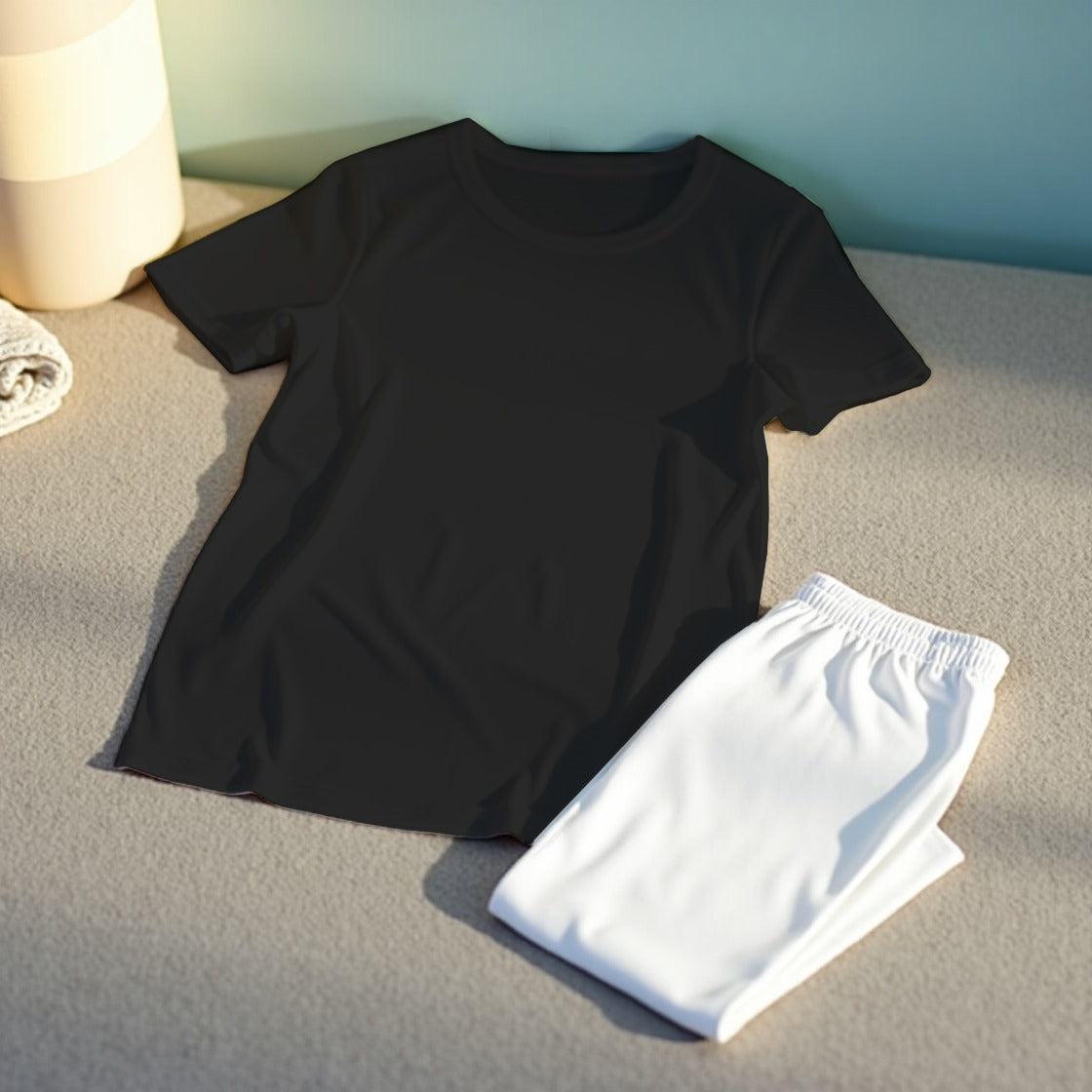Plain Basic T-shirt With Multi Color Combination Pajamas