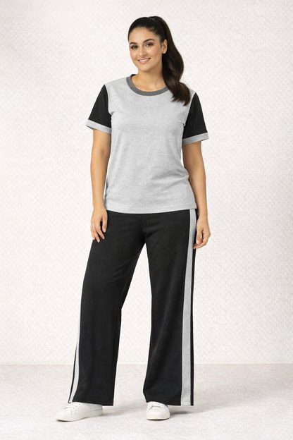 Grey Sports Wear Gym and Track suit (Grey and Black )