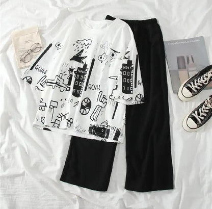 Planet Half Sleeves Suit