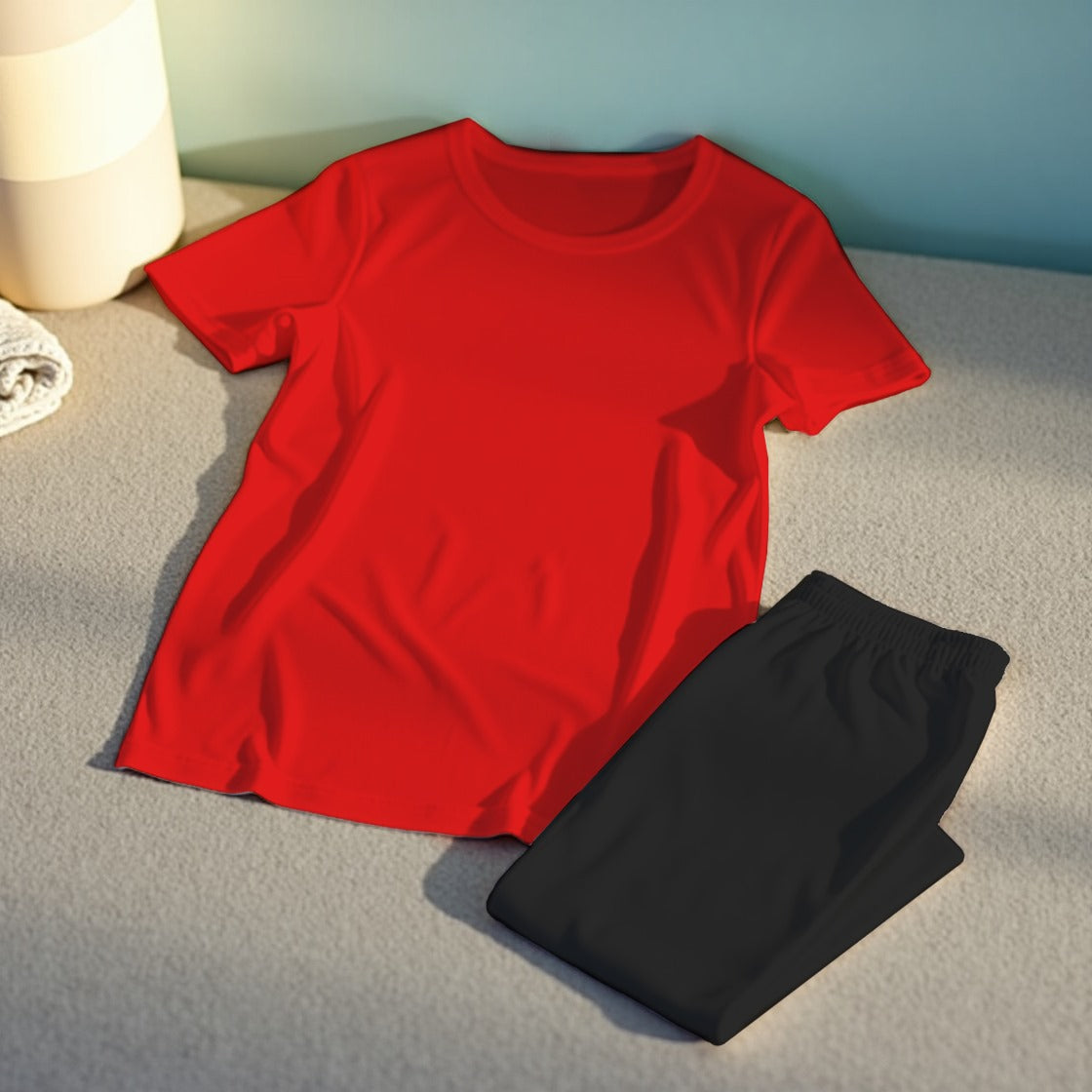 Plain Basic T-shirt With Multi Color Combination Pajamas