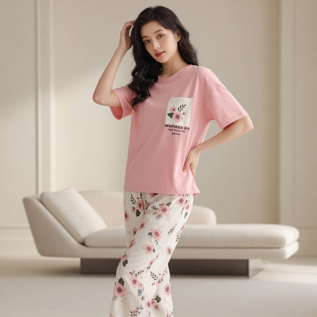 Floral Pocket Printed Suit