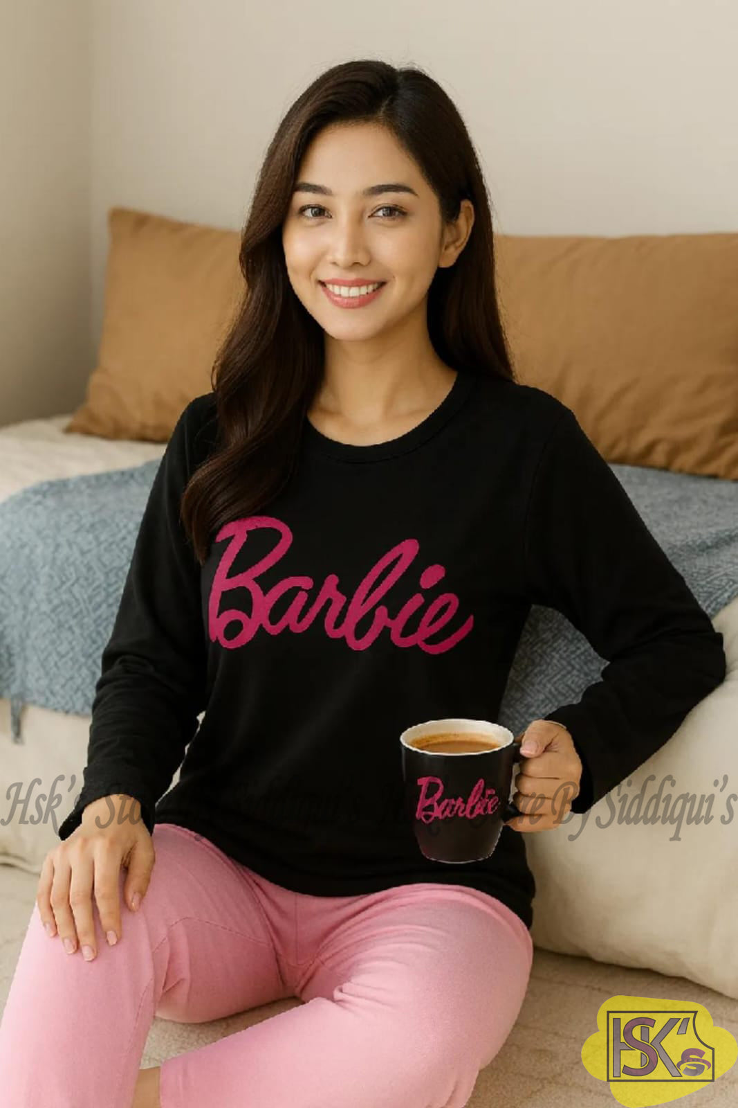 Women’s Full Sleeves Barbie Night Suit