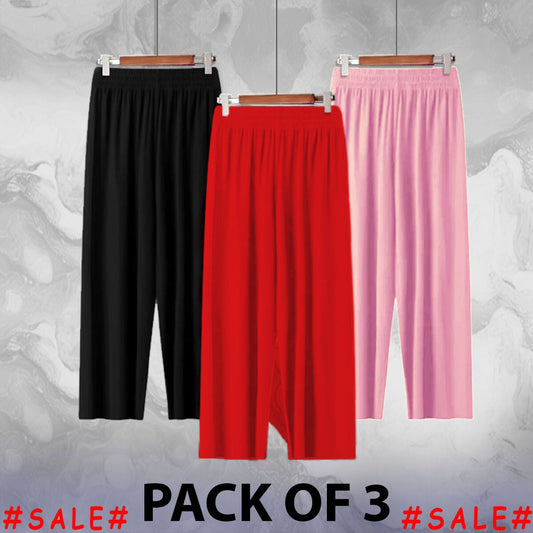 Pack of 3 Plazo Trouser