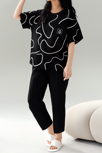Lining Half Sleeves Track Suit