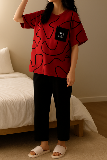 Lining Half Sleeves Track Suit