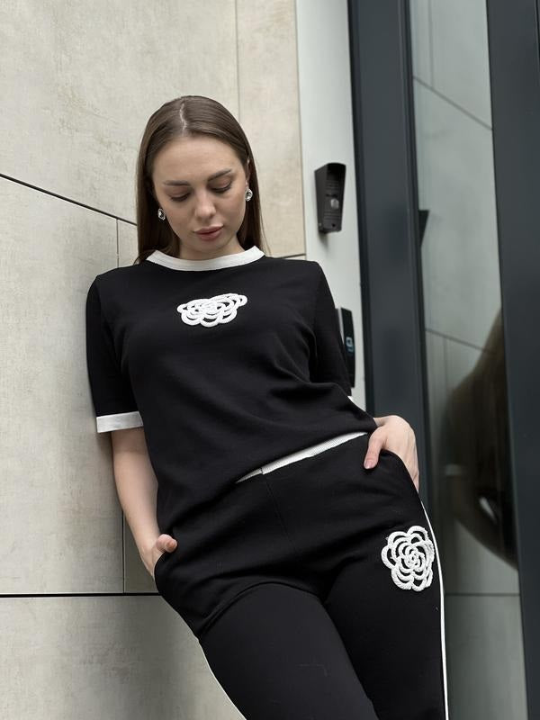 Sports Wear Gym and Track suit White and Black