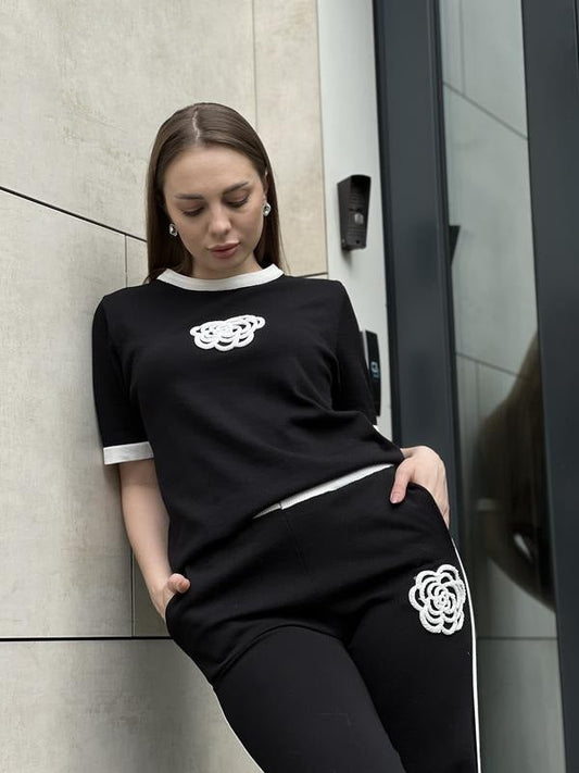 Sports Wear Gym and Track suit White and Black