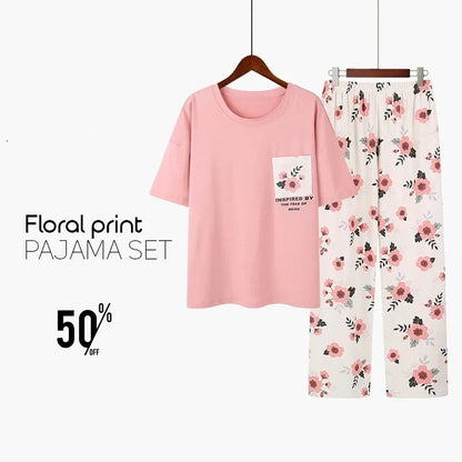 Floral Pocket Printed Suit