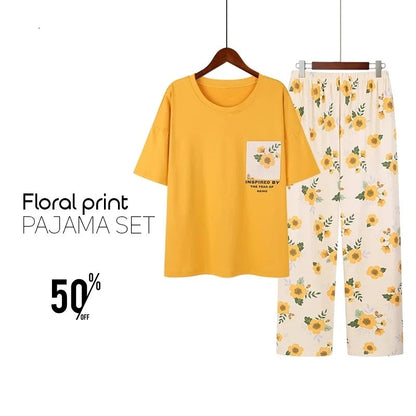 Floral Pocket Printed Suit